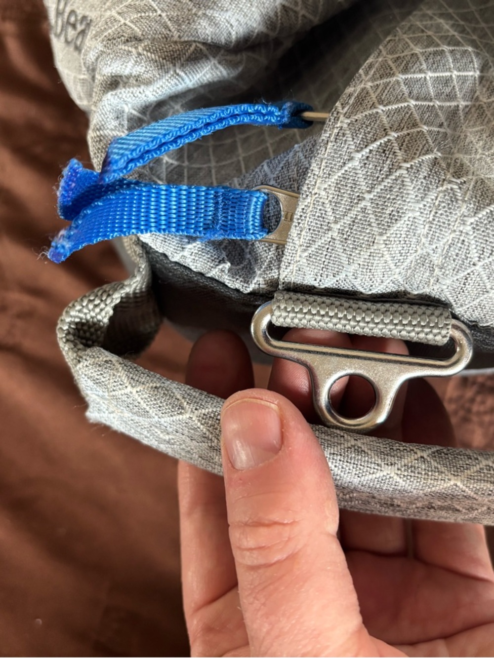 L.L. Bean Light Gray Adventure Duffle with Blue Accents - Picture 12 of 14
